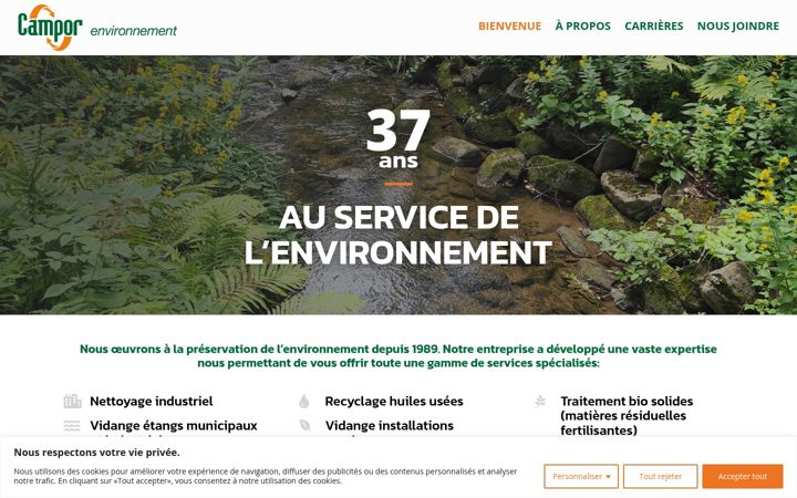 Screenshot of campor.ca