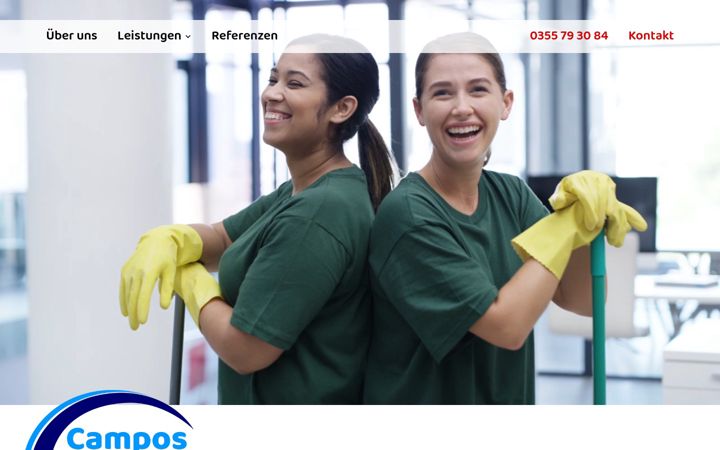 Screenshot of campos-management-reinigung.de