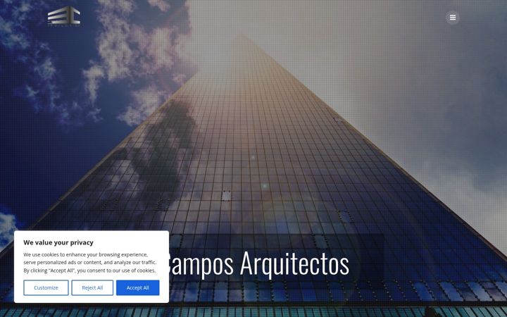 Screenshot of camposarquitectos.com