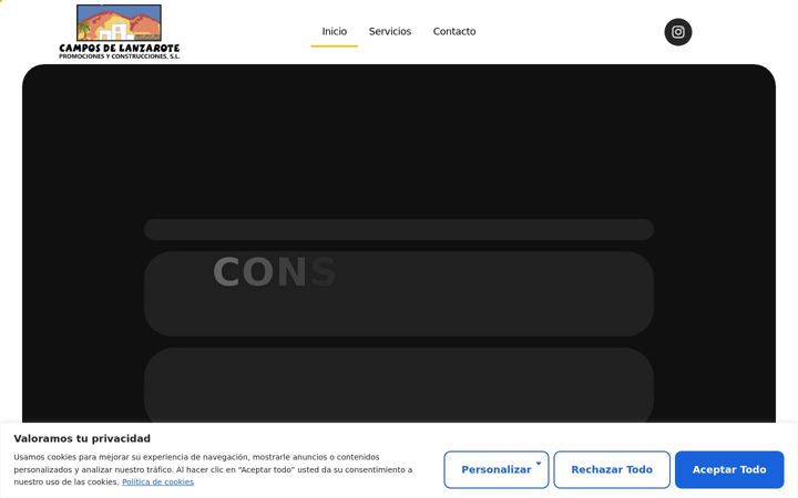 Screenshot stránky camposdelanzarote.es