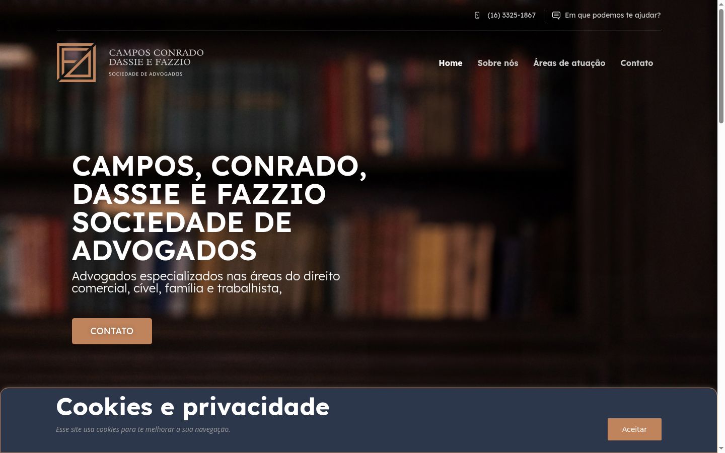 Captura de pantalla del banner de consentimiento mostrado antes de cualquier interacción