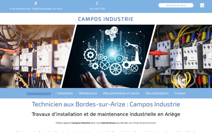 Screenshot of camposindustrie.fr