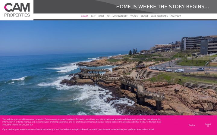 Ekraanipilt saidist camproperties.co.za