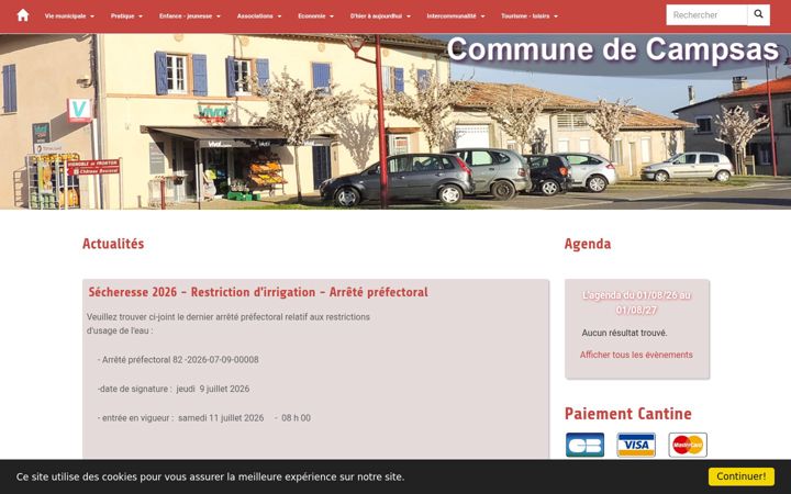 Screenshot of campsas.fr