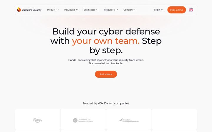 Screenshot of campsec.dk