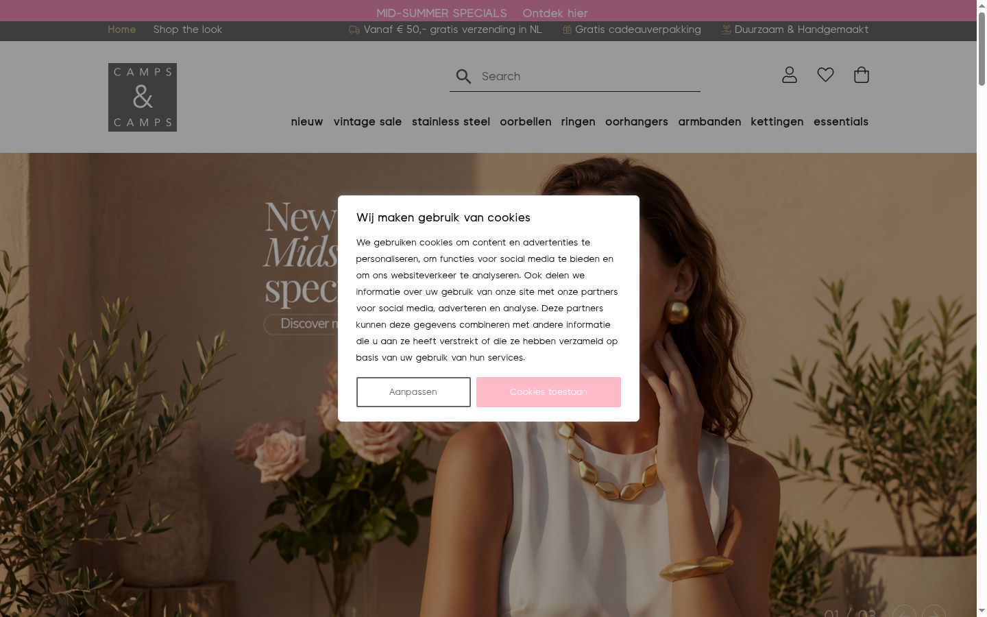 Capture d'écran de la bannière de consentement affichée avant toute interaction