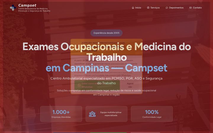 Screenshot of campset.com.br