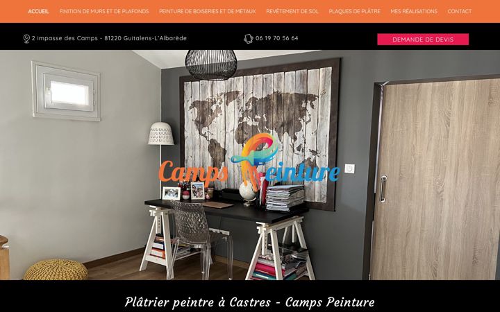 Screenshot of campspeinture.fr