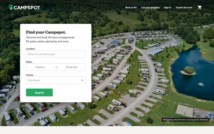 Képernyőkép: campspot.com