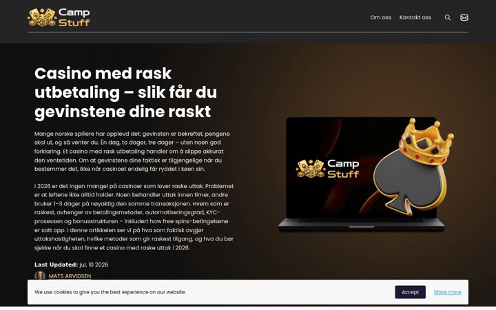 Captura de ecrã de campstuff.no