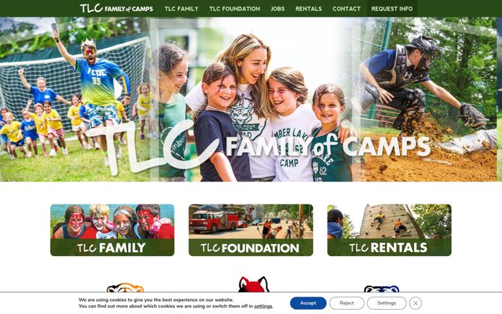 Screenshot of camptlc.com