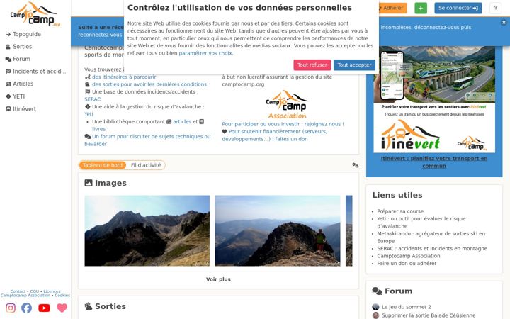 Screenshot of camptocamp.org