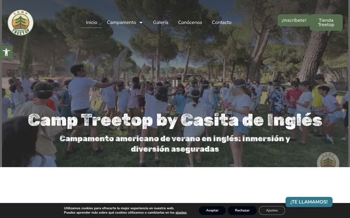 Screenshot of camptreetop.es