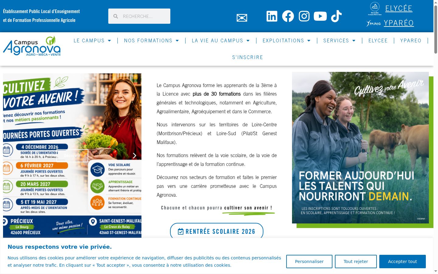 Captură de ecran a bannerului de consimțământ afișat înainte de orice interacțiune