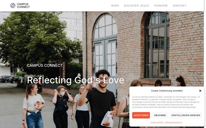 Screenshot of campus-connect.at
