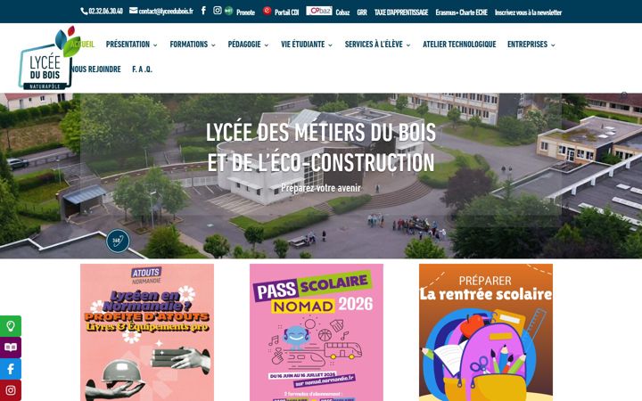 Kuvakaappaus sivustosta campus-envermeu.fr