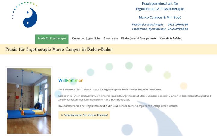 Screenshot of campus-ergotherapie.de