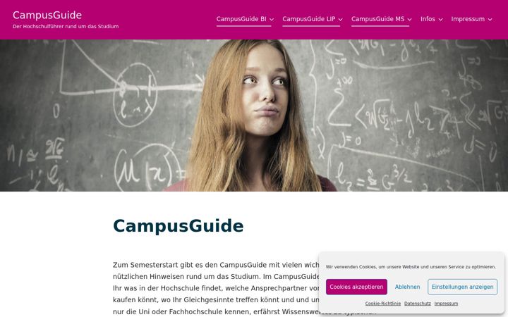 Screenshot of campus-guide.eu