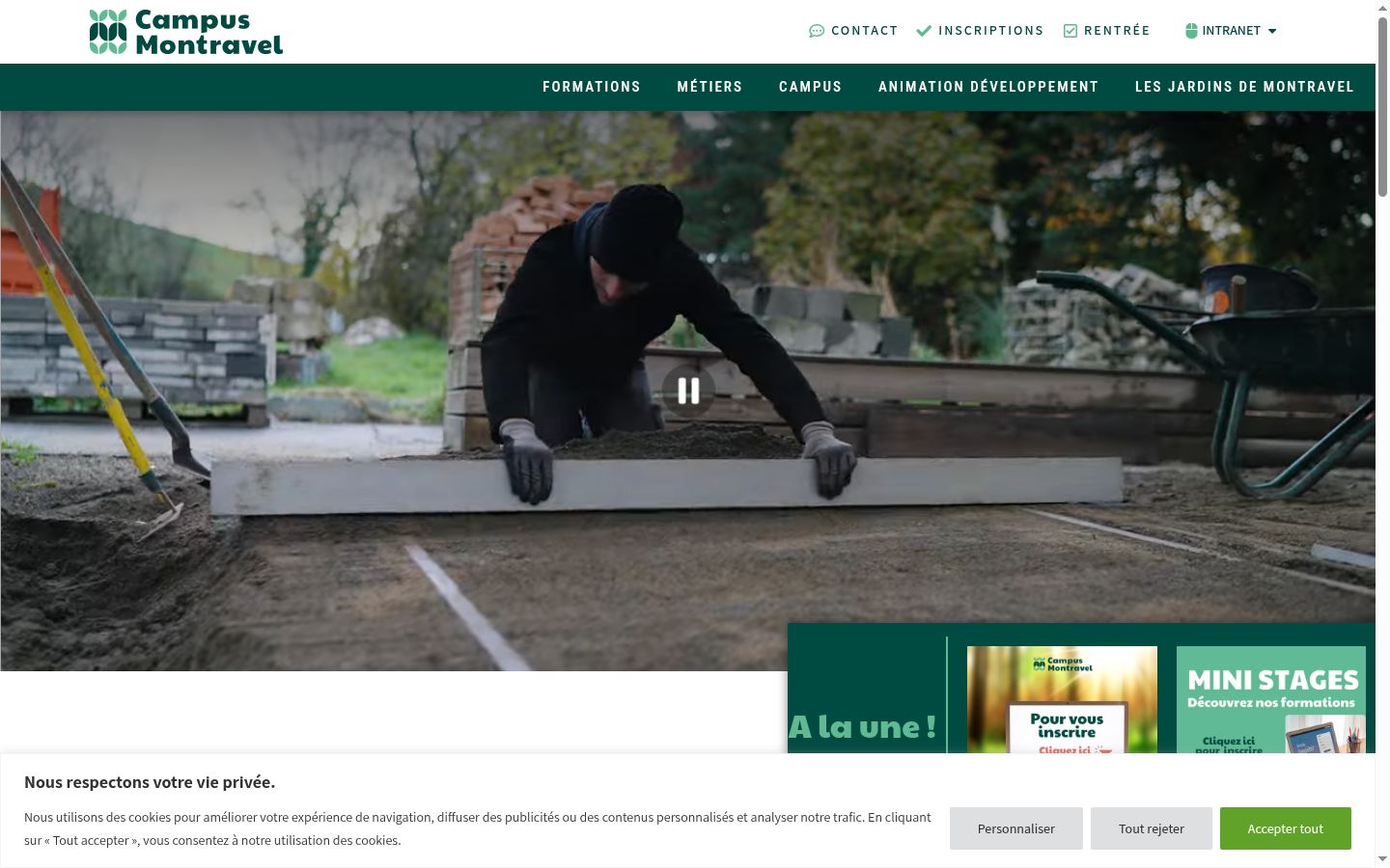 Captura de pantalla del banner de consentimiento mostrado antes de cualquier interacción