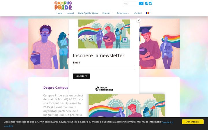 Skärmbild av campus-pride.ro