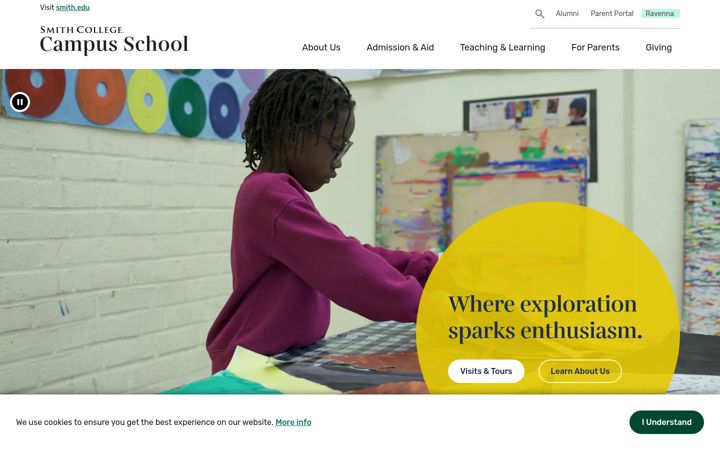 Screenshot von campus-school.smith.edu