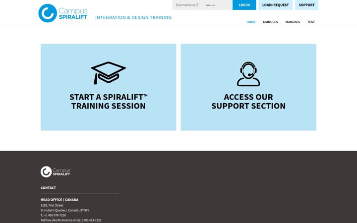 Screenshot of campus-spiralift.com