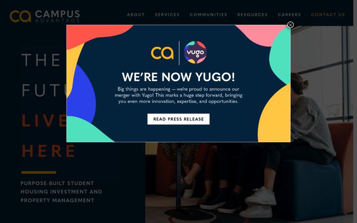 Screenshot of campusadv.com