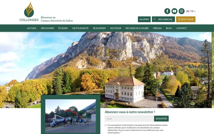 Screenshot stránky campusadventiste.edu