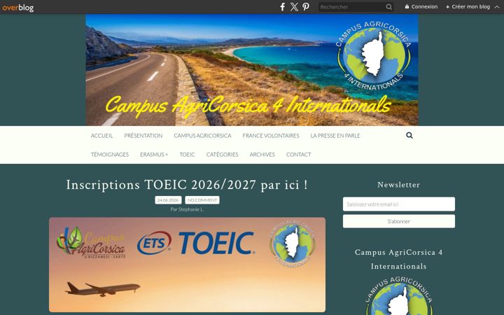 Screenshot of campusagricorsica.com