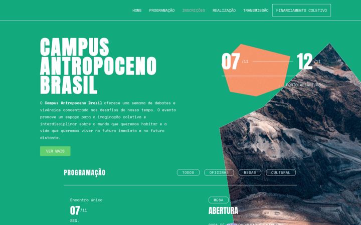 Screenshot of campusantropocenobrasil.com