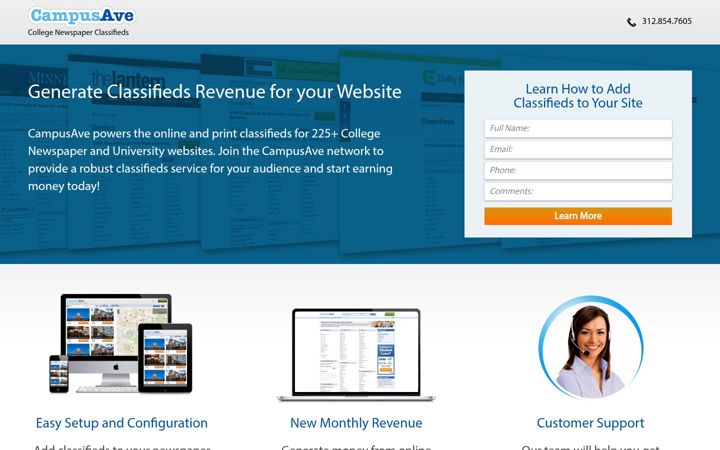Screenshot of campusave.com