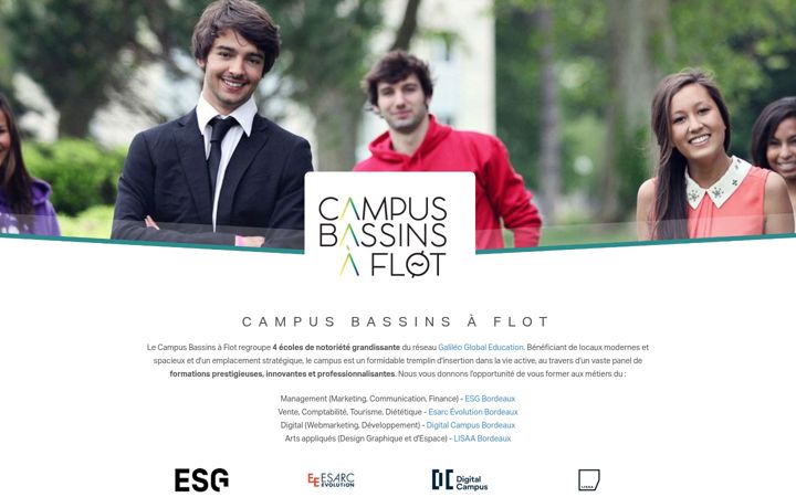 Screenshot of campusbassinsaflot.fr