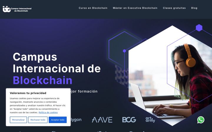 Screenshot stránky campusblockchain.es