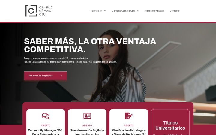 Screenshot of campuscamaraceu.com