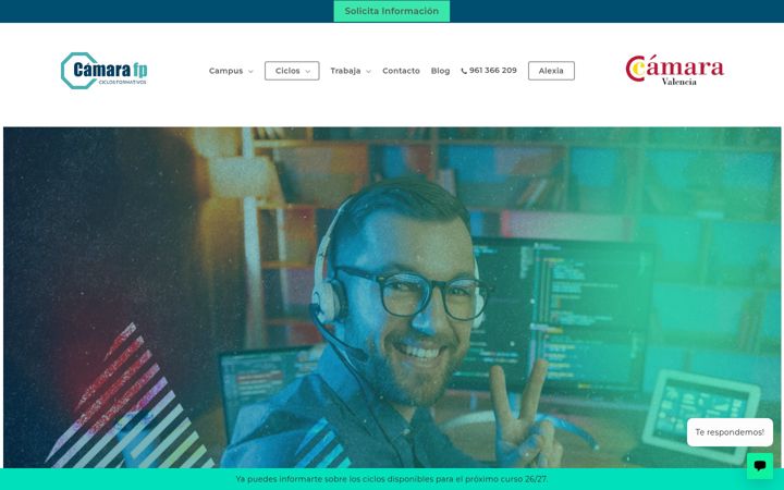 Screenshot of campuscamarafp.com