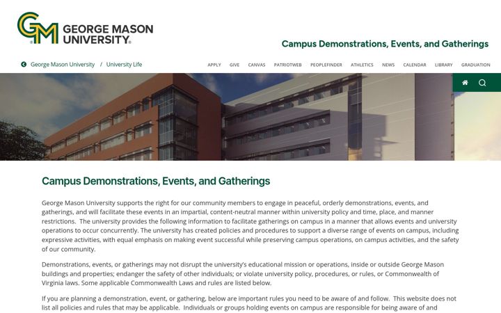 Capture d'écran de campusclimate.gmu.edu