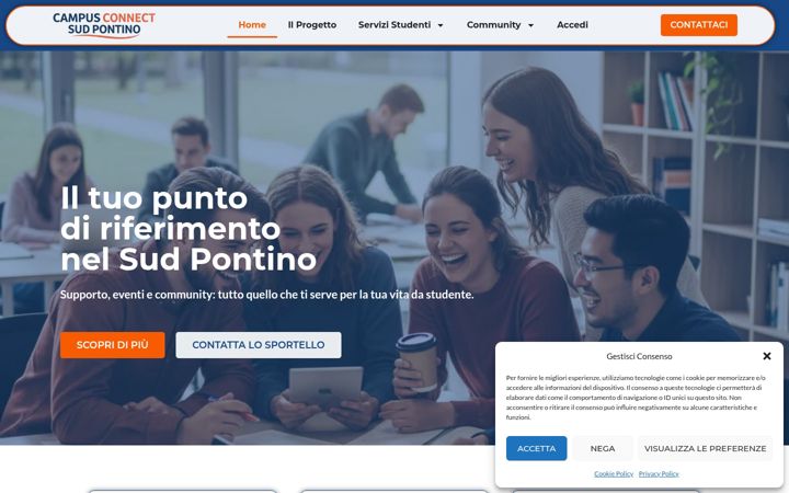 Screenshot of campusconnectsudpontino.it