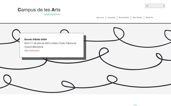 Screenshot of campusdelesarts.org