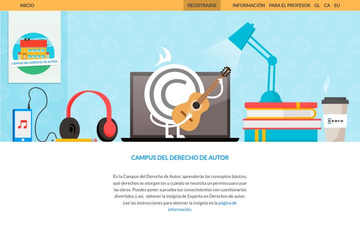 Screenshot of campusderechodeautor.org