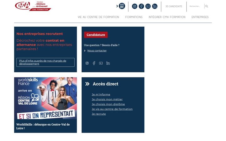 Screenshot of campusdesmetiers37.fr