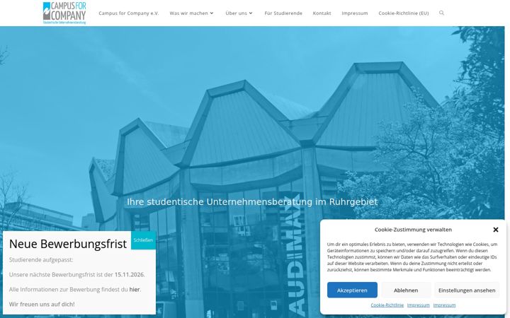 Ekrano kopija campusforcompany.de