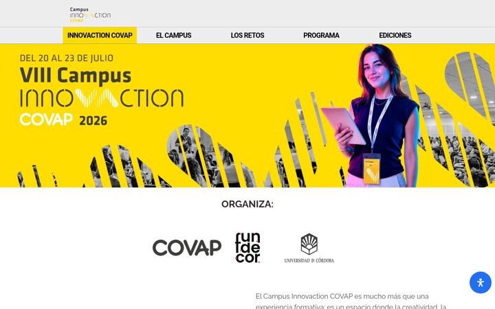 Screenshot stránky campusinnovactioncovap.es