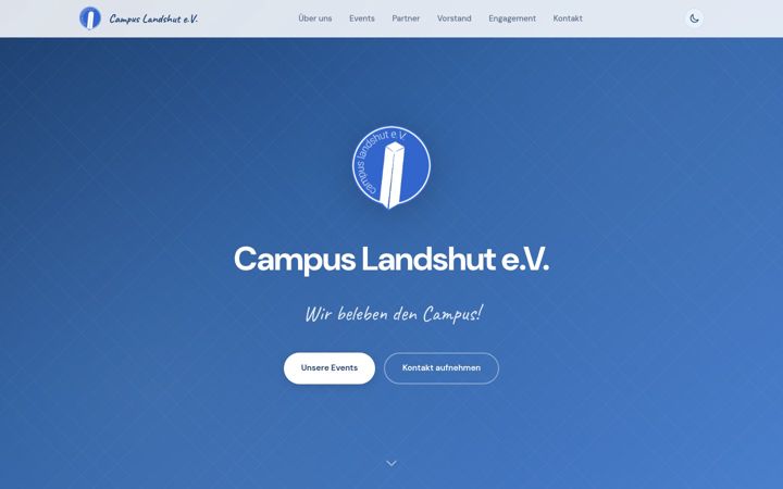 Screenshot of campuslandshut.de