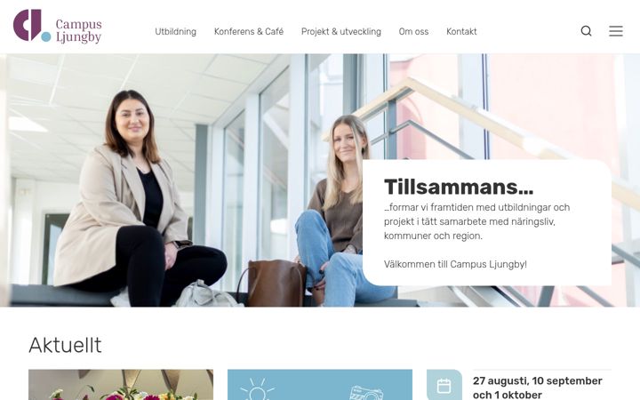 Screenshot of campusljungby.se