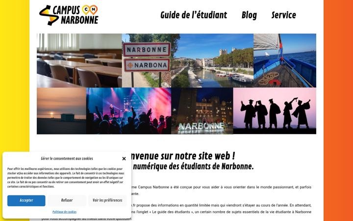 Screenshot of campusnarbonne.fr