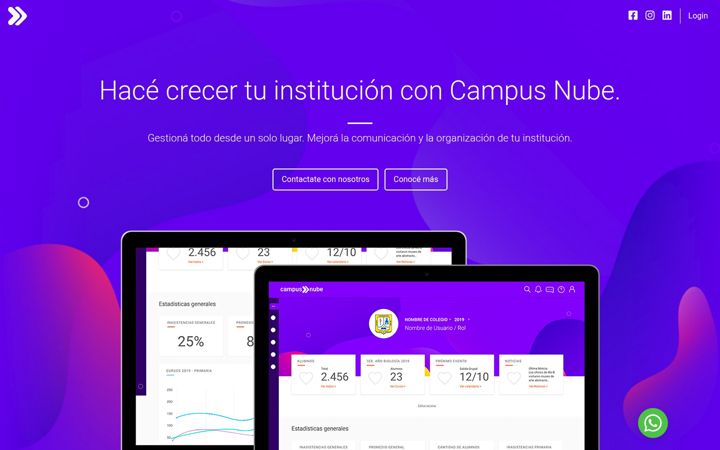 Screenshot of campusnube.com.ar
