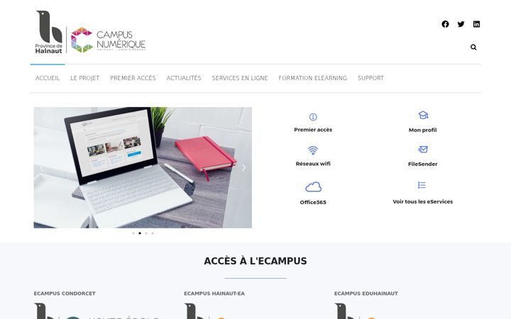 Screenshot of campusnumerique.be