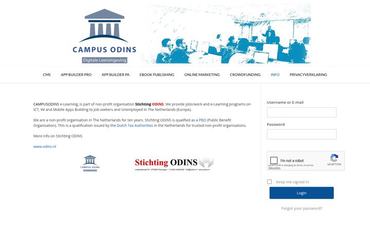 Screenshot of campusodins.com