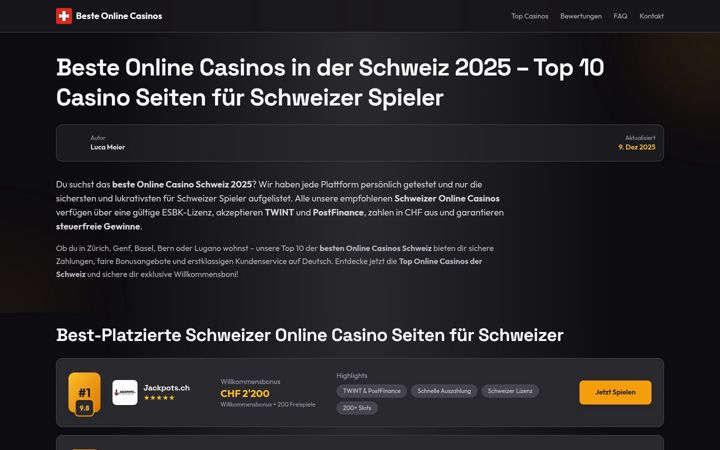 Screenshot of campusostschweiz.ch