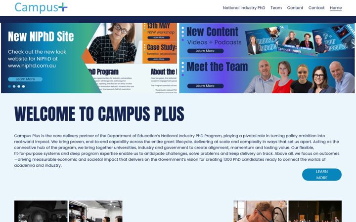 Screenshot of campusplus.com.au